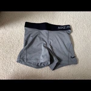 Grey Nike Spandex Shorts